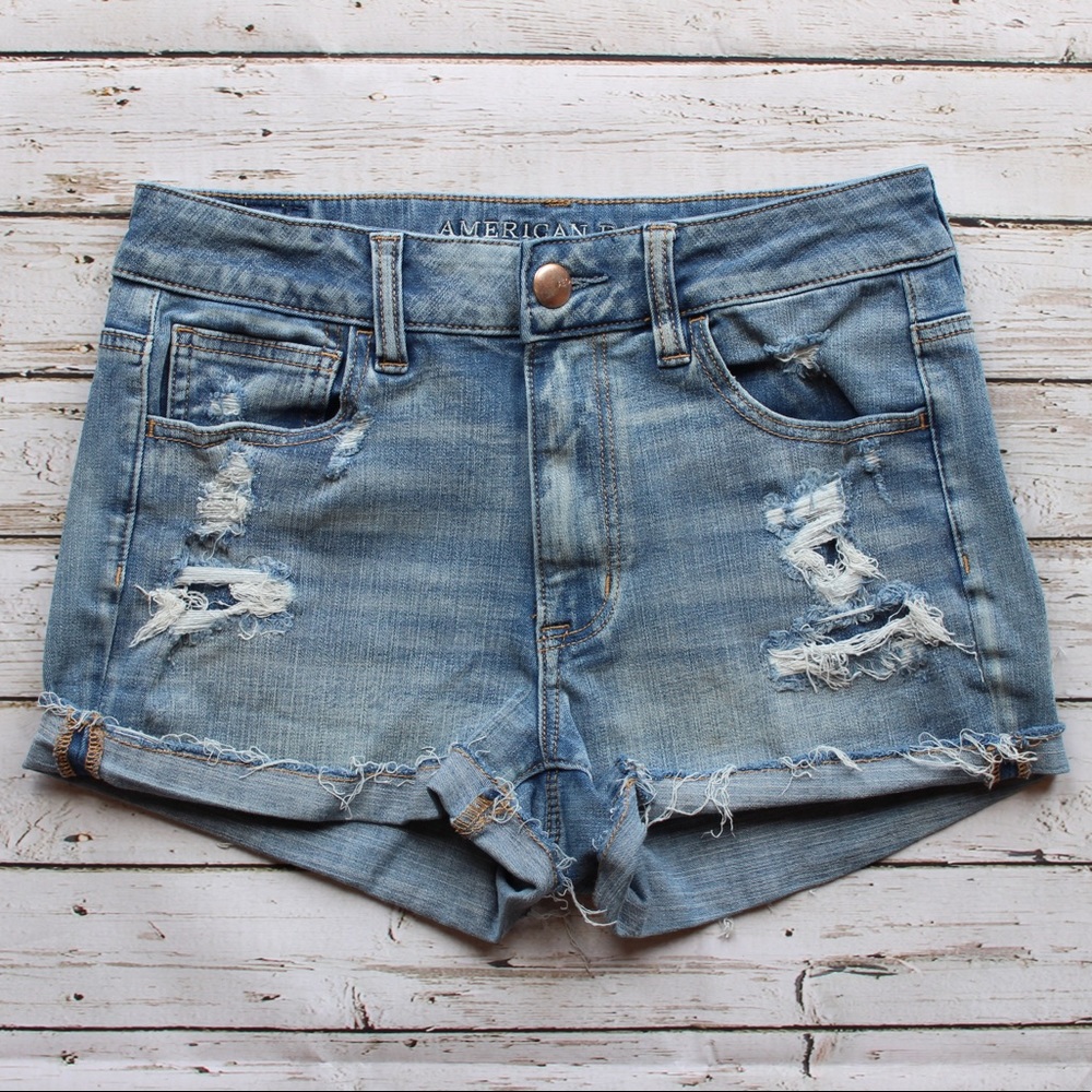 American Eagle High Rise Denim Shorts